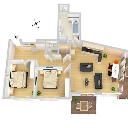 Garzini - Mit Balkon & Mueritzpanorama In Der Hafenresidenz Waren (Mueritz)